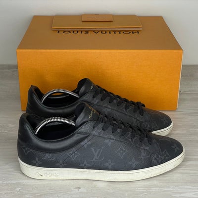 Louis Vuitton Sneakers, Herre 'Sort' Canvas LV Print Luxembourg (43) ️