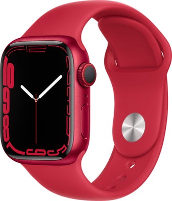 Apple Watch Series 7 41mm GPS+eSIM (rød alu/rød sportsrem)