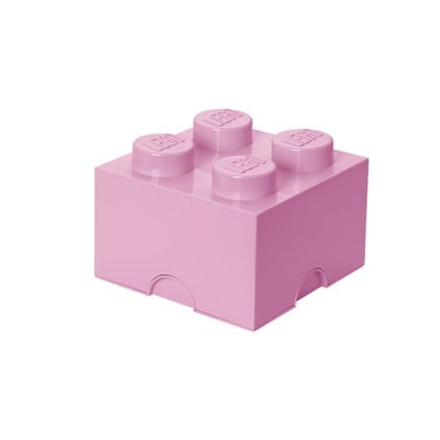 Lego Opbevaringskasse Med 4 Knopper - Lyserød - Lego Tilbehør Hos Coop