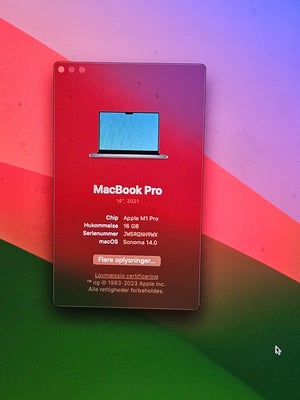 Macbook Pro 14 M1 Pro (udlejes)