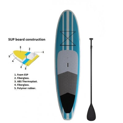 Sup board fiber + carbon paddle tilbud