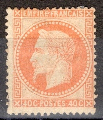 Frankrig 1867 - "Empire Lauré" nr. 31 Ny* signeret, sælges med kalvecertifika...