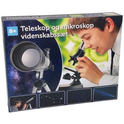 Astronomisk Teleskop Og Mikroskop Videnskabssæt - Eksperimenter & Fysikleg Ho...