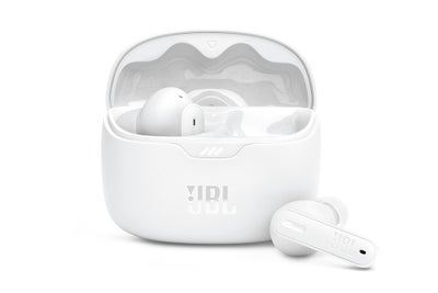 JBL Tune Beam trådløse in-ear høretelefoner | Hvid