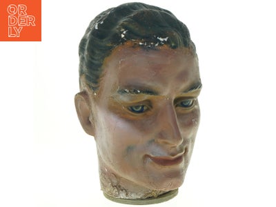 Vintage mannequin herre hoved fra 1940-50'erne (str. 27 x 21 cm)