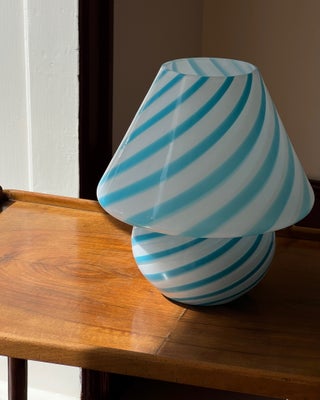 Mushroom table lamp - Blue swirl