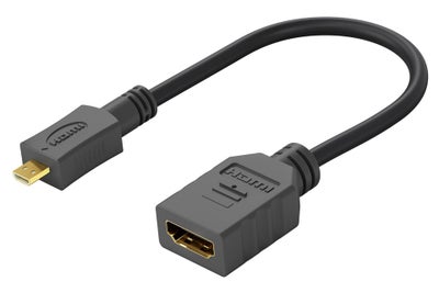 HDMI til Micro HDMI adapter (HDMI type A hun to D han) | 0,15 meter