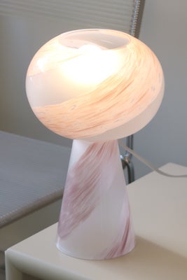 Vintage Murano globe bordlampe rose H:29 cm