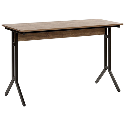 Skrivebord 120x48 cm Mørkt Træ/Sort CREEK