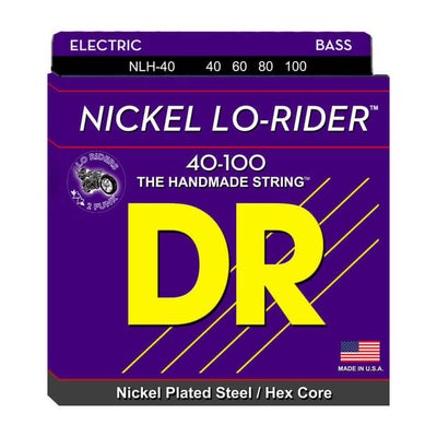 DR Strings NLH-40 Nickel Lo-Rider bas-strenge, 040-100