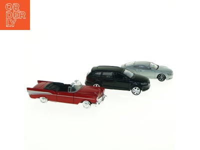 Modelbiler i metal (str. 12 x 4 cm 10 x 4 cm og 11 x 4 cm)