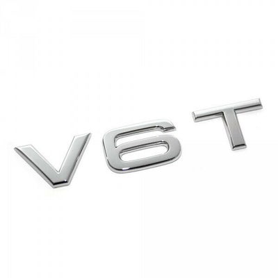 Audi V6T Emblem i chrome 