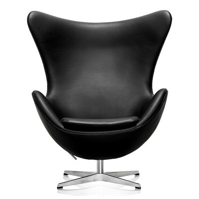 UBRUGT Arne Jacobsen Ægget Nevada Sort Anilin