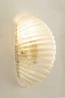 12x Vintage Murano mundblæst musling væglampe 24x11 cm