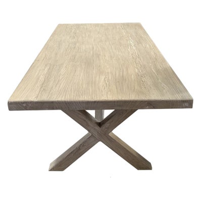 Ny: Plankebord massiv elmetræ: spisebord i rustik gammelt elmetræ 200 x 100 cm.