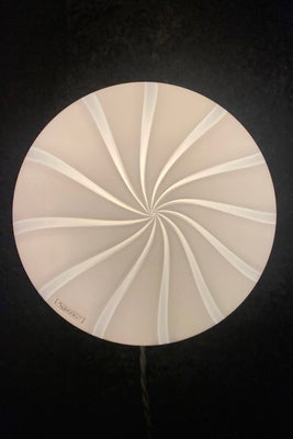 10x D:24 cm Vintage Murano hvid mundblæst loftlampe / væglampe 