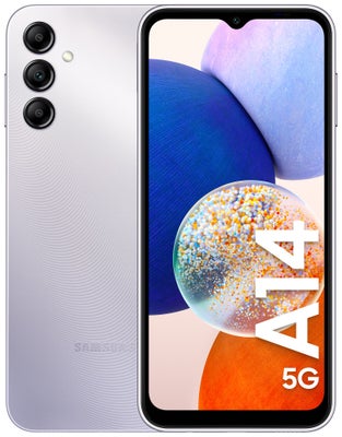 Samsung Galaxy A14 5G smartphone 4/64GB (sølv)