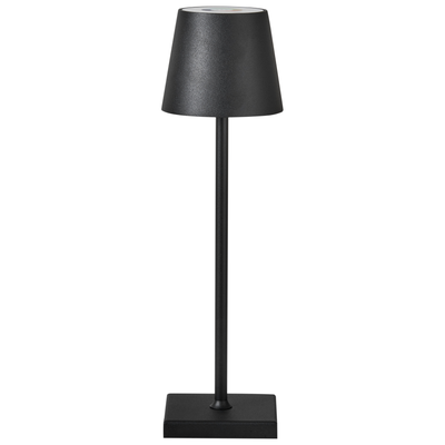 Trådløs bordlampe sort metal H 37 cm VALIRA