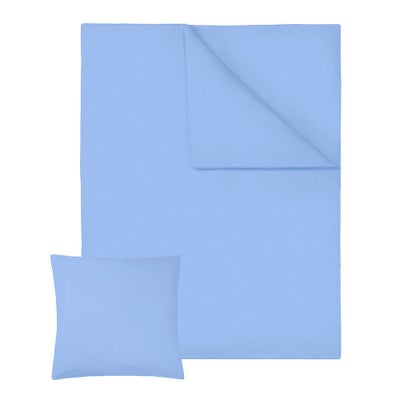  Sengetøj i bomuld 200x135cm blå 