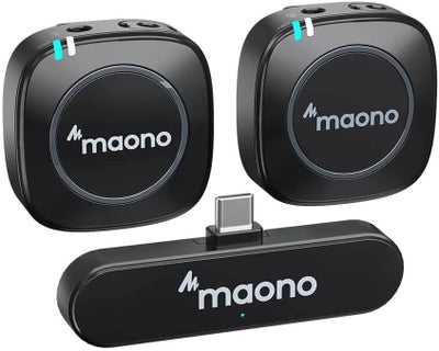Maono WM820 C2 (TX + TX + RX) dobbelt trådløst mikrofon-sæt