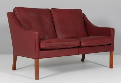 Børge Mogensen. Fritstående to pers. sofa, model 2208. Nybetrukket