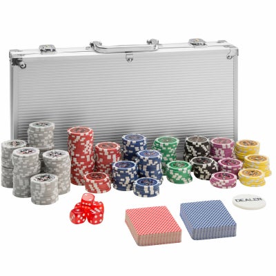 Pokersæt - sølv,300 dele