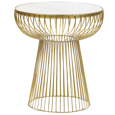 Sidebord hvid marmor med guld CHEYNES