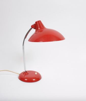  Christian Dell Kaiser Idell Model 6786 bordlampe rød i original fin stand