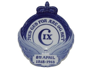 Royal Copenhagen Mindeplatte fra 1918

100 året for fødsel