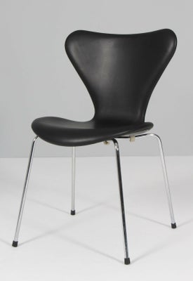 Polstring, Arne Jacobsen, 3107 "Syveren", Stole anilin læder