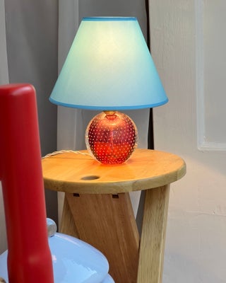 Vintage pink bubble Murano table lamp