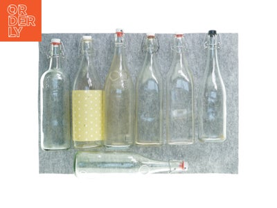 retro patentflasker, gamle Glasflasker (str. 30 cm)