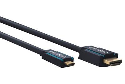 Clicktronic High Speed Micro-HDMI til HDMI kabel (HDMI Type D han - Type A ha...