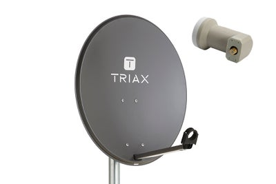 Triax Parabolantenne 58x65 cm. kit til 1 position og 1 brugere (RAL 7012)