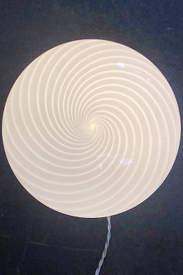 5x D:30 cm Vintage Murano hvid swirl plafond loftlampe / væglampe 