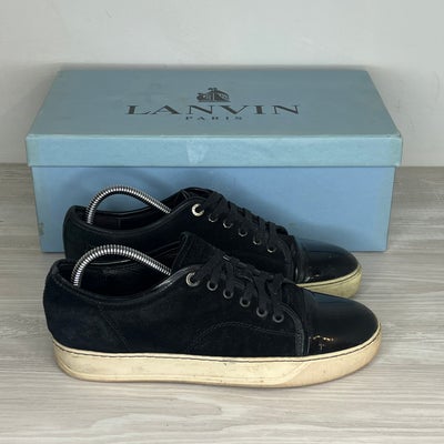 Lanvin Sneakers, Herre 'Navy Suede' Lak Toe (39)