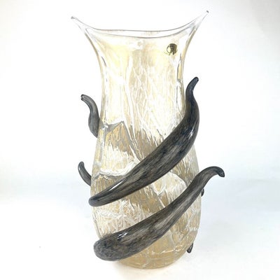 Mario Costantini - Vase -  Grå med 24K guld  - Murano glas
