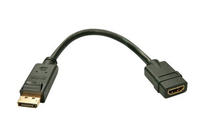 Lindy Displayport til HDMI adapterkabel (Displayport han -> HDMI hun) | 0,15 ...