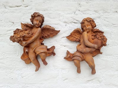Engelen wandsculpturen - ensemble - Statuette - 2 Wandengelen -  (2) - Jern (...