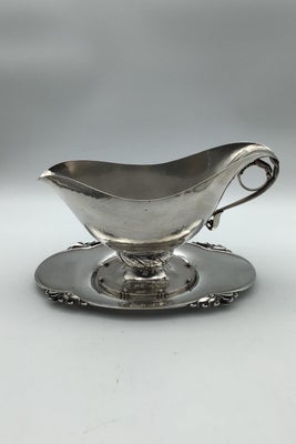 Georg Jensen Sterling Sølv Sovseskål No. 177 samt underfad No. 177 B. VI SENDER