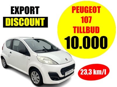 DISCOUNT - 10.000 KR - 109.000 KM - Peugeot 107 1,0 ACCESS, 3D 