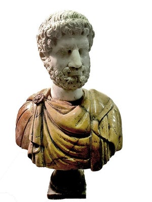 Buste, Adriano Imperatore - Publius Aelius Traianus Hadrianus - 36 cm - Marmor