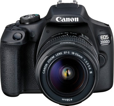 Canon EOS 2000D DSLR kamera + 18-55 objektiv