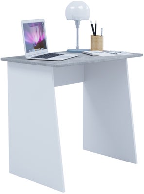Masola Mini skrivebord, hvid, beton dekor.