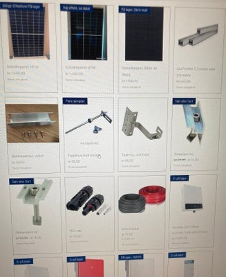 Kvalitets materialer og dele til solcelleanlæg 