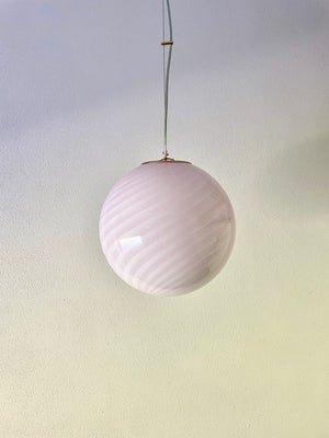 Lyserød Murano loftslampe i swirl 40 cm