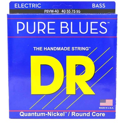 DR Strings PBVW-40 Pure blues bas-strenge, 040-095