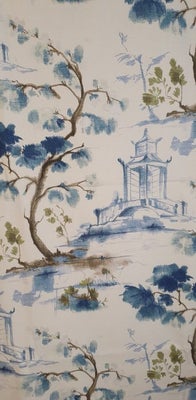 Eksklusivt orientalsk stof med pagoder - 300x280cm - Tekstil - 280 cm - 0.02 cm