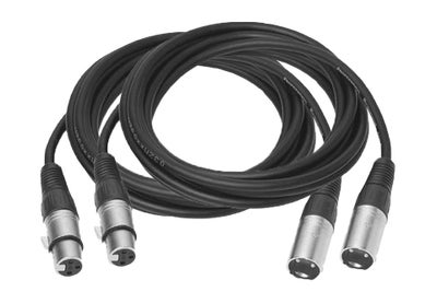 Vivolink balanceret XLR audio kabelsæt, sort | 0,5 meter