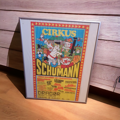 Indrammet Cirkus Schumann plakat